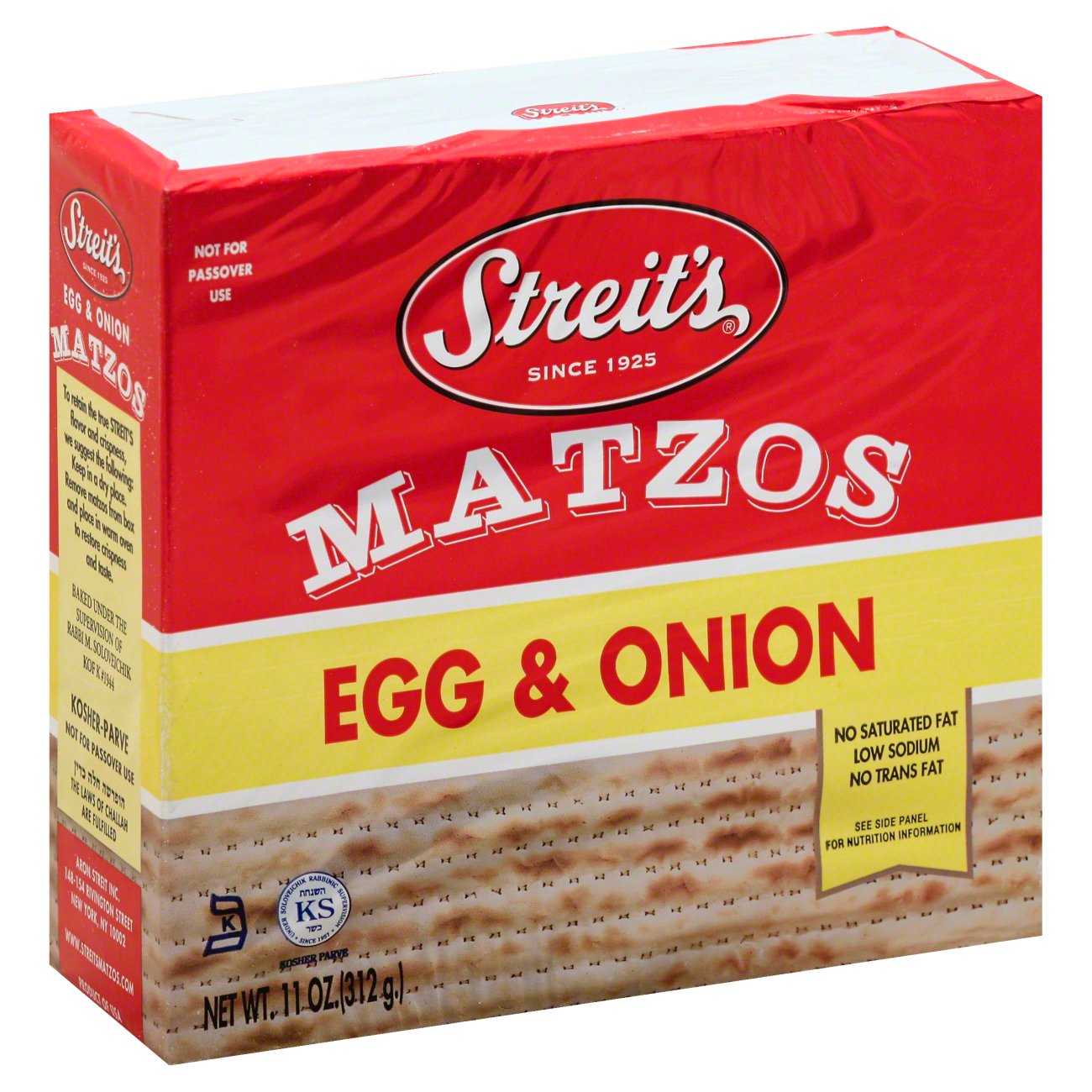 Streit's Egg and Onion Matzos Shop Crackers & Breadsticks at HEB