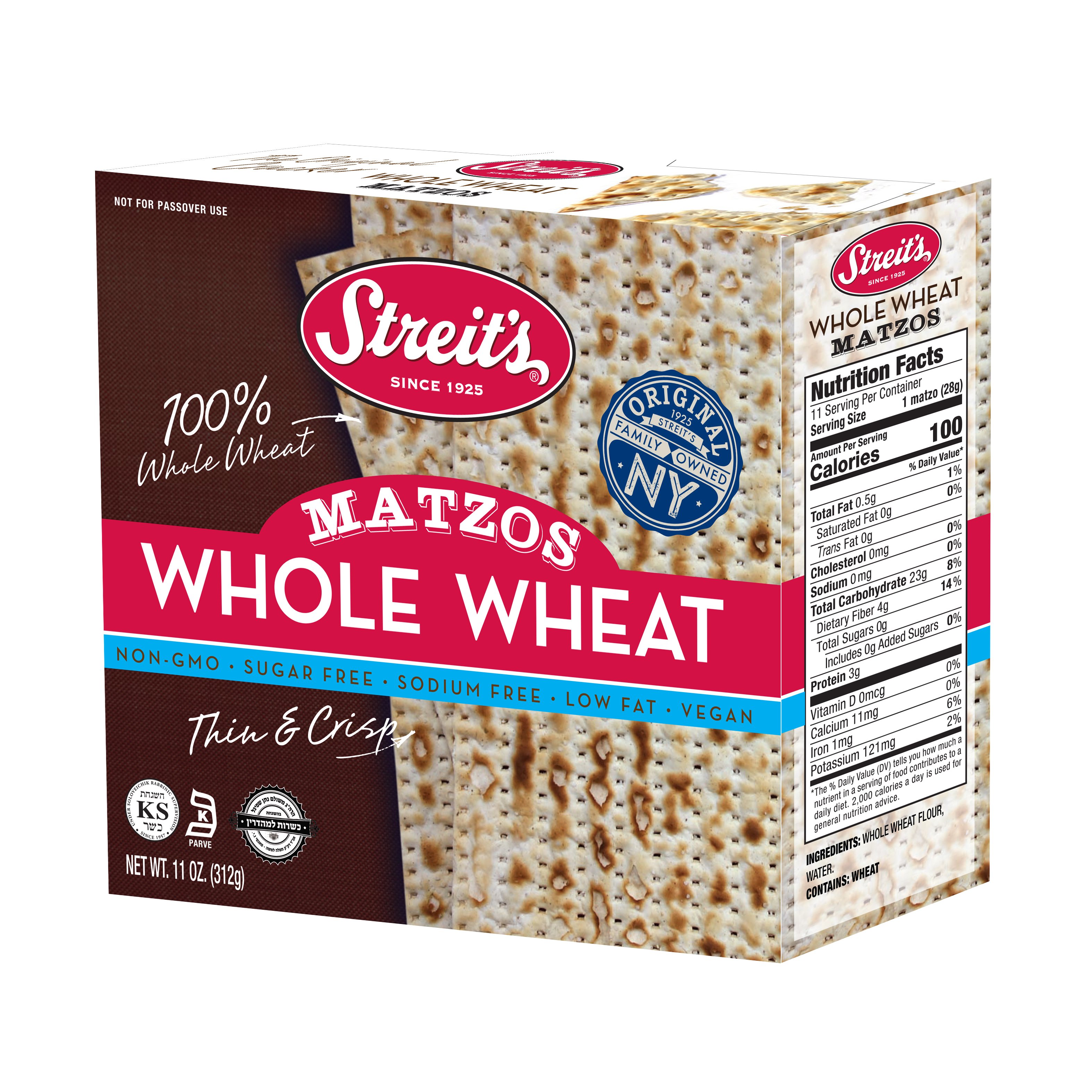 Streit's Passover Whole Wheat Matzos Shop Snacks & Candy at HEB