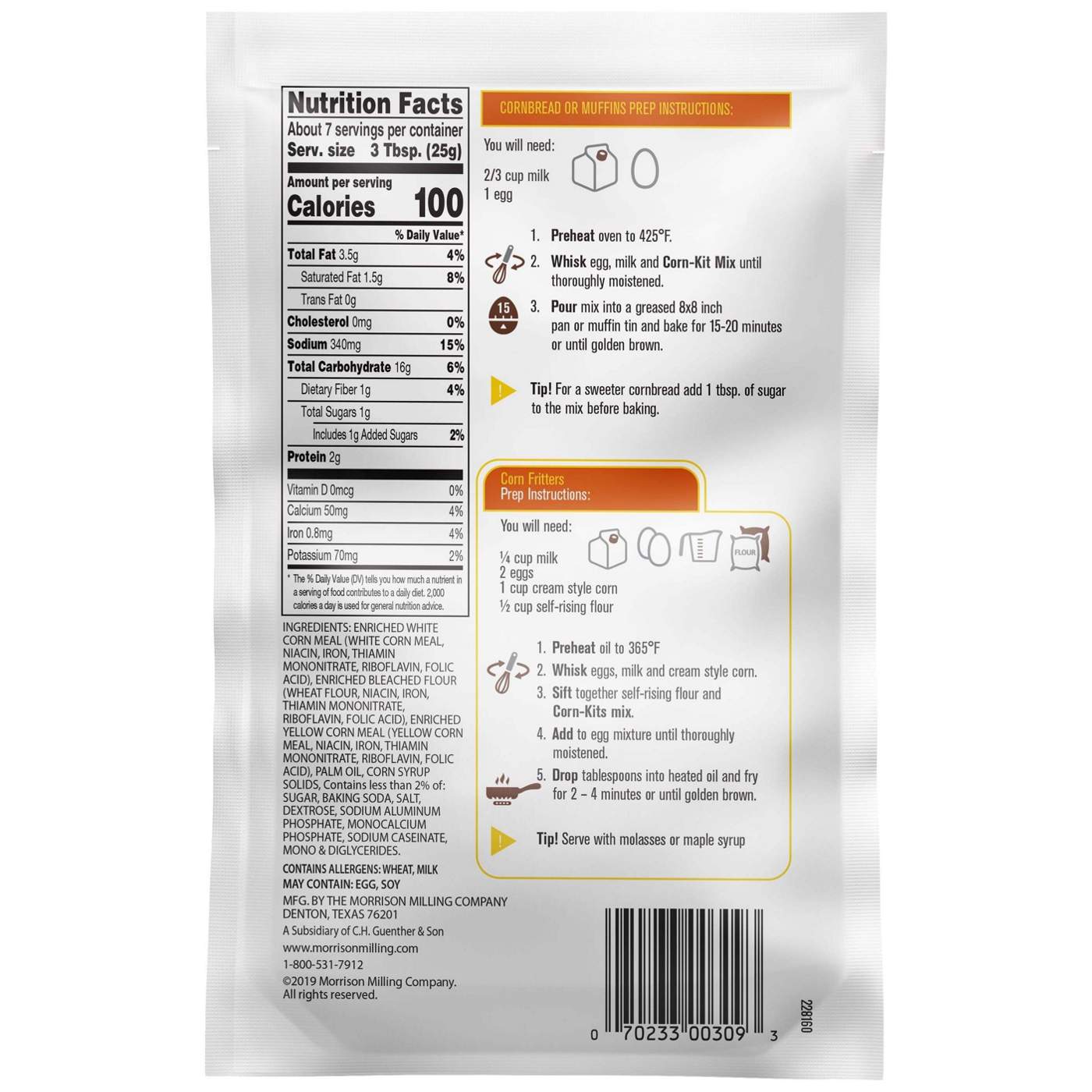 Morrison's Corn-Kits Prepared Cornbread Mix; image 3 of 3