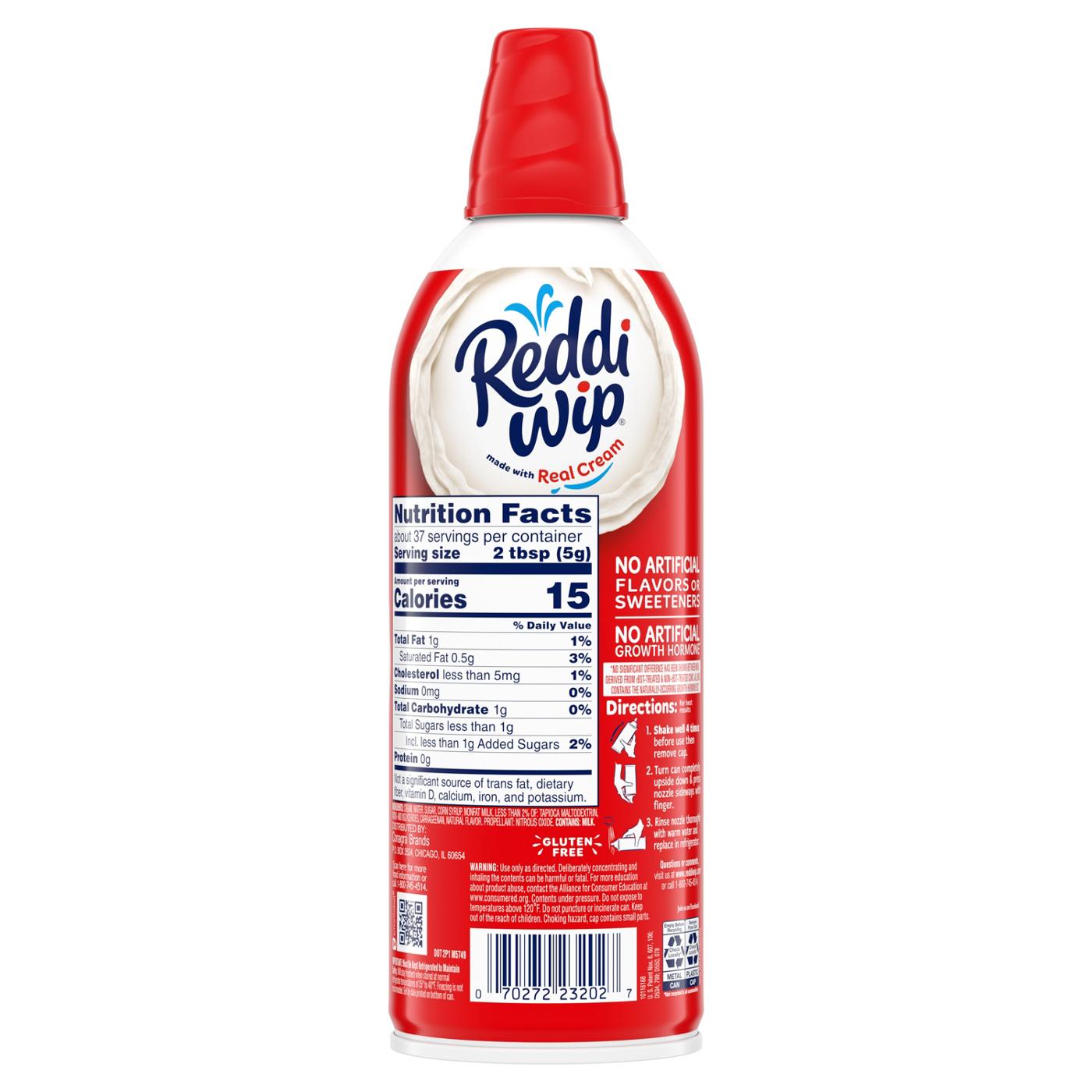 Reddi Wip Original Whipped Topping Made with Real Cream; image 2 of 7