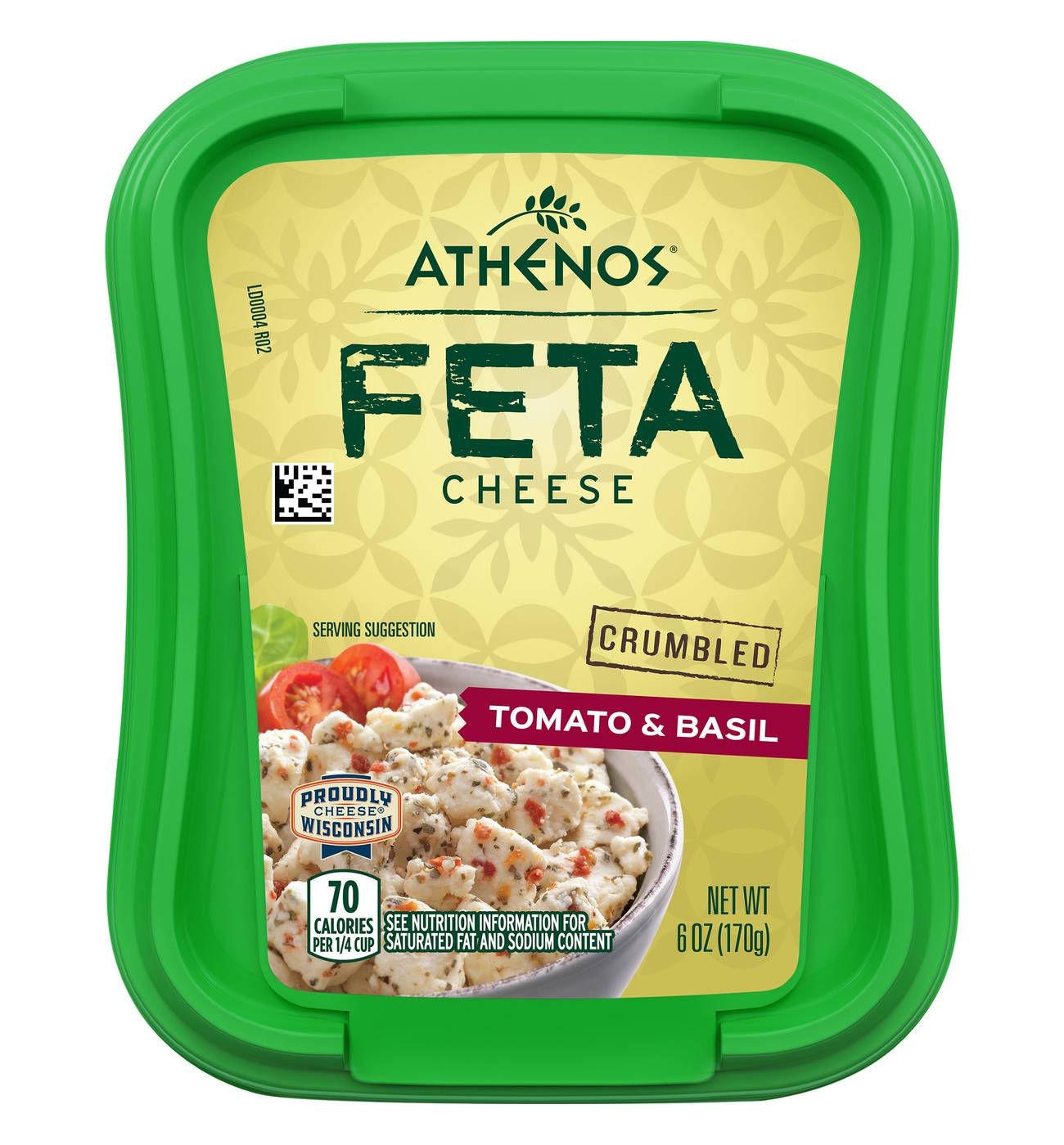 Athenos Feta Cheese Crumbles - Tomato & Basil; image 2 of 6