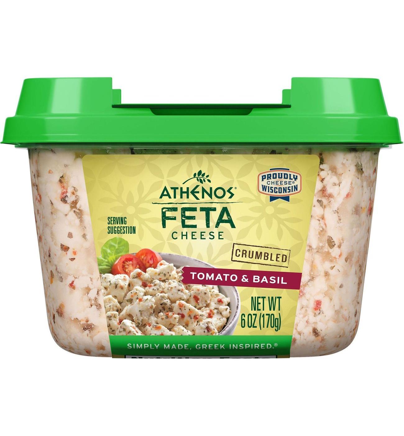 Athenos Feta Cheese Crumbles - Tomato & Basil; image 5 of 6