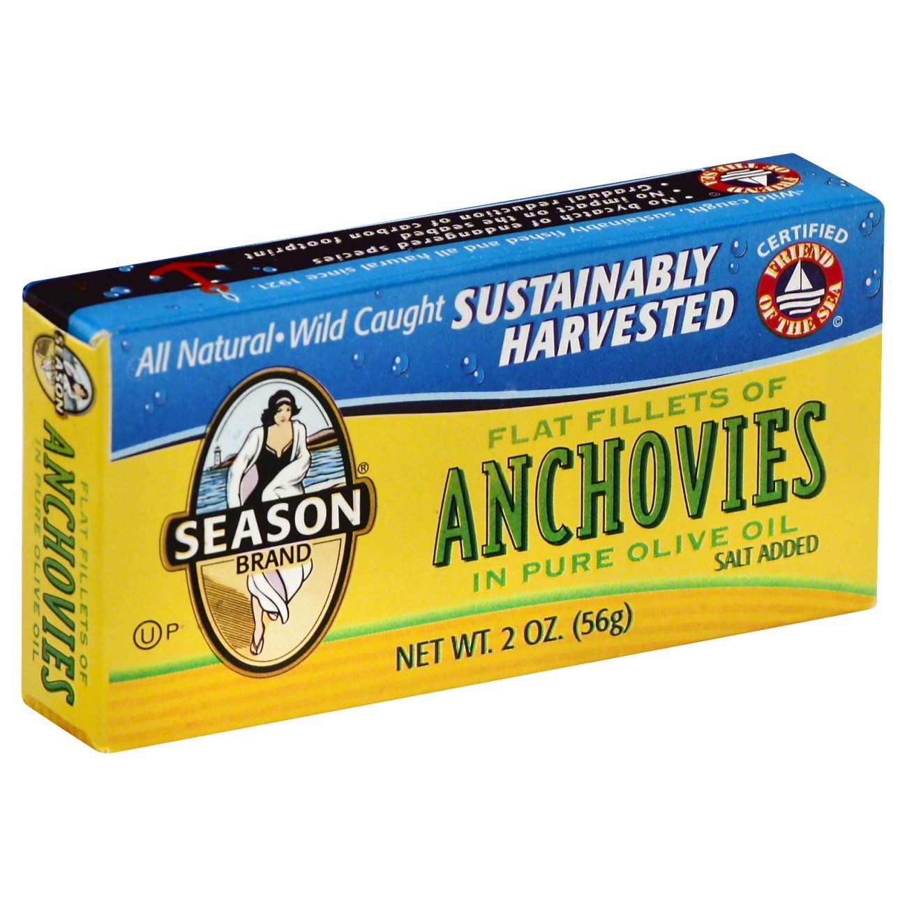 Season Kosher Flat Fillets Anchovies in Pure Olive Oil Shop Seafood