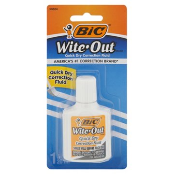 BIC Wite-Out Quick Dry Correction Fluid, 0.7 oz