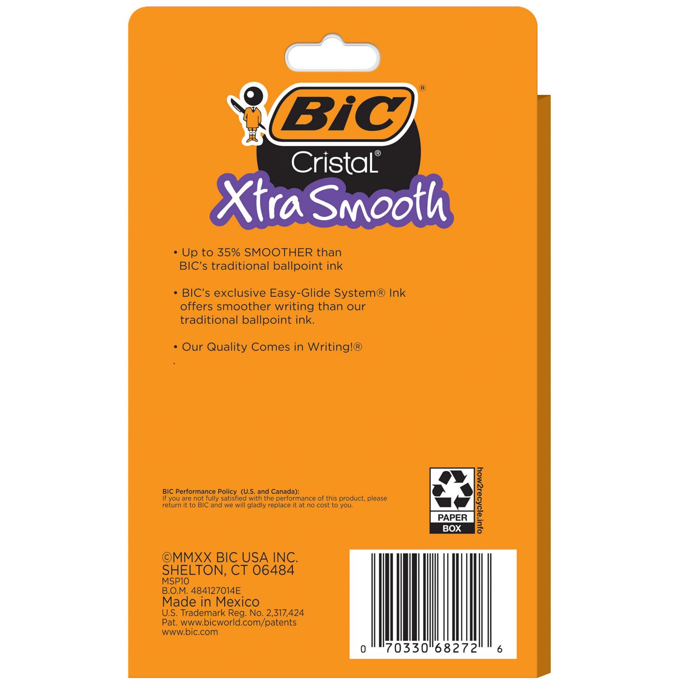 BIC Cristal Xtra Smooth 1.0mm Ball Pens - Blue Ink; image 2 of 2