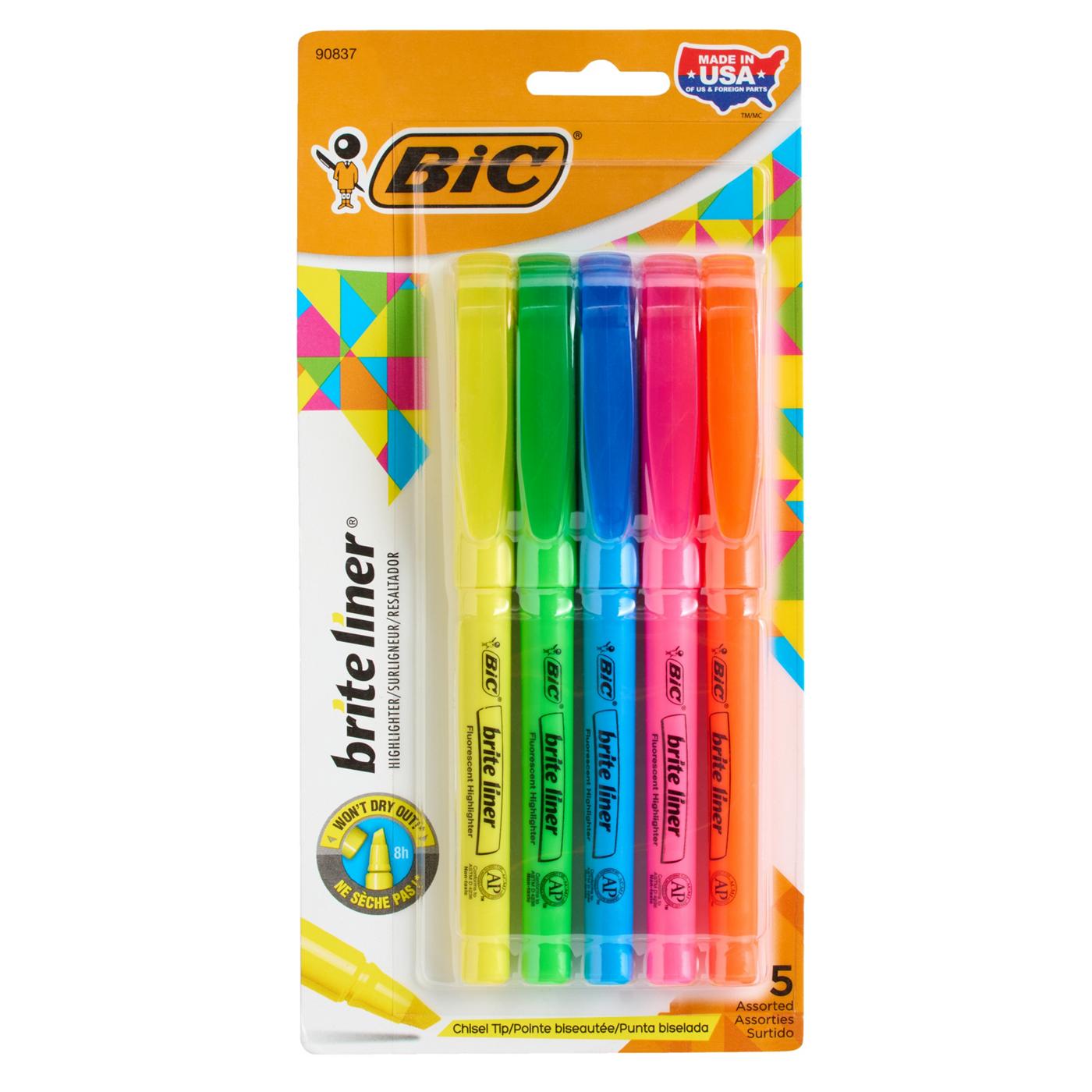 BIC Brite Liner Chisel Tip Highlighters - Assorted Ink; image 1 of 2