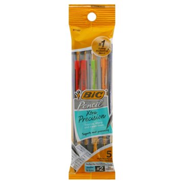 BIC Xtra Precision 0.5mm Mechanical Pencils, 5 pk