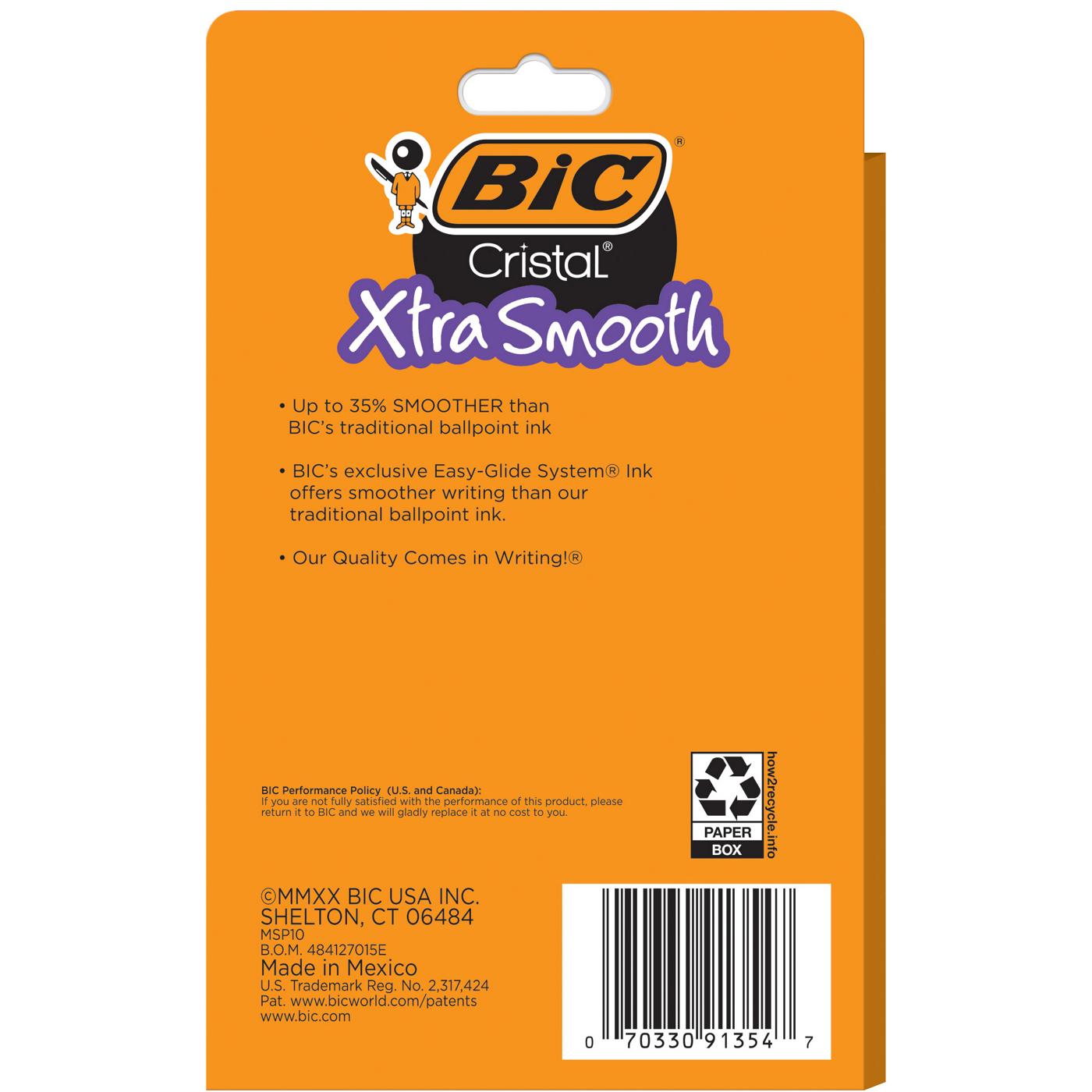 BIC Cristal Xtra Smooth 1.0mm Ball Pens - Red Ink; image 2 of 2