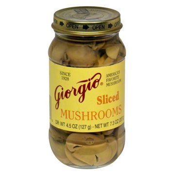 Giorgio Sliced Mushrooms, 4.8 oz