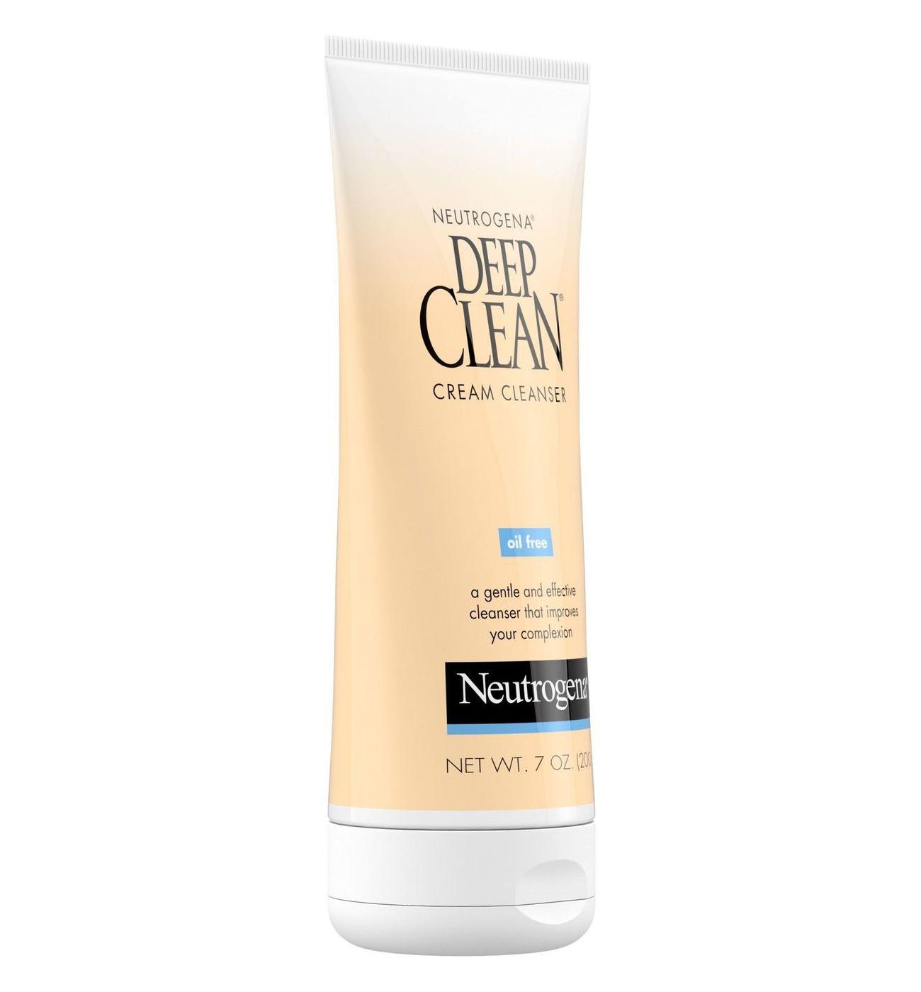 Neutrogena Deep Clean Oil-Free Daily Facial Cream Cleanser; image 3 of 5