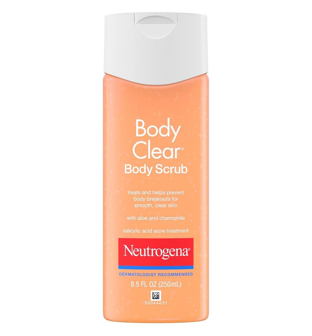 Neutrogena Body Clear Acne Body Scrub with 2% Salicylic Acid; image 1 of 8