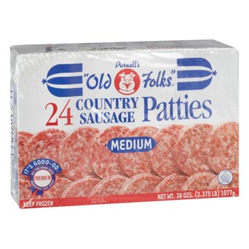 Purnell's Old Folks Medium Country Sausage Patties, 24 ct