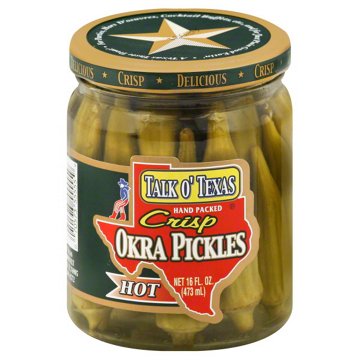 Talk O' Texas Hot Crisp Okra Pickles, 16 oz