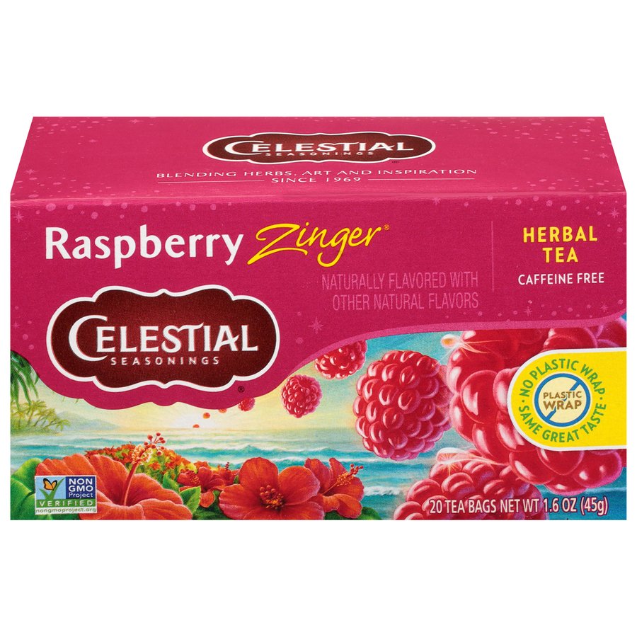 Celestial Seasonings Raspberry Zinger Herbal Tea Bags Shop Tea at HEB