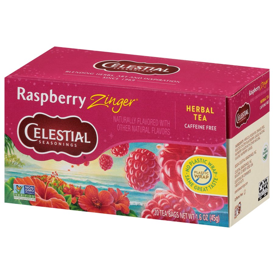 Celestial Seasonings Raspberry Zinger Herbal Tea Bags - Shop Tea
