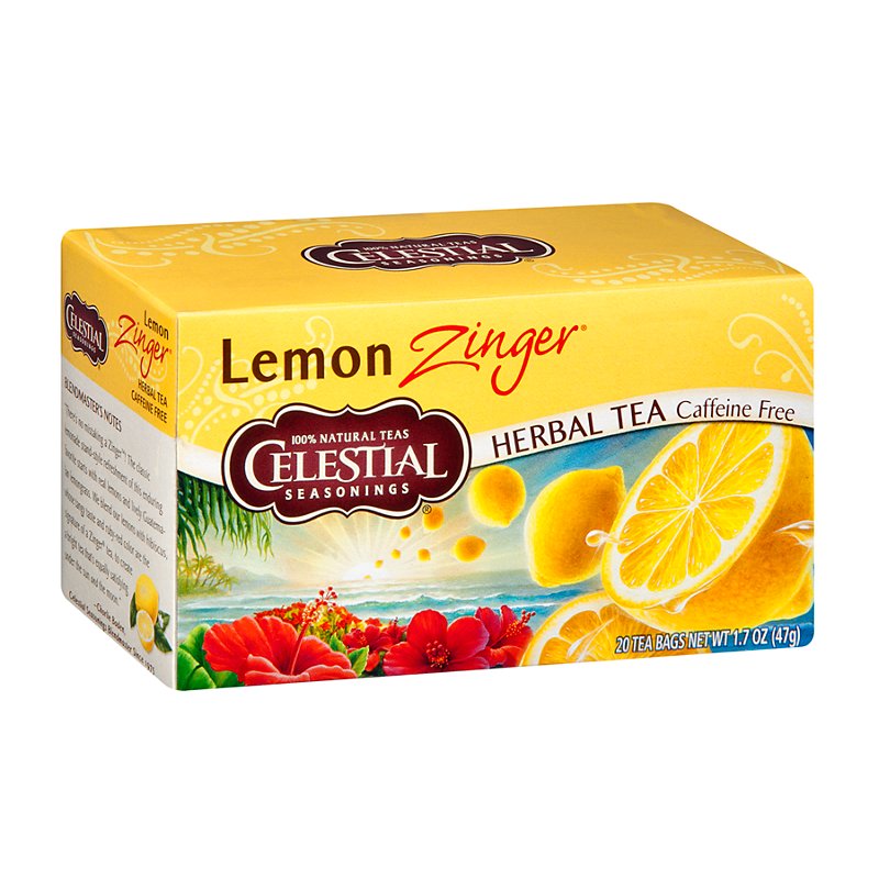 Celestial Seasonings Caffeine Free Lemon Zinger Herbal Tea Bags Shop Tea At H E B