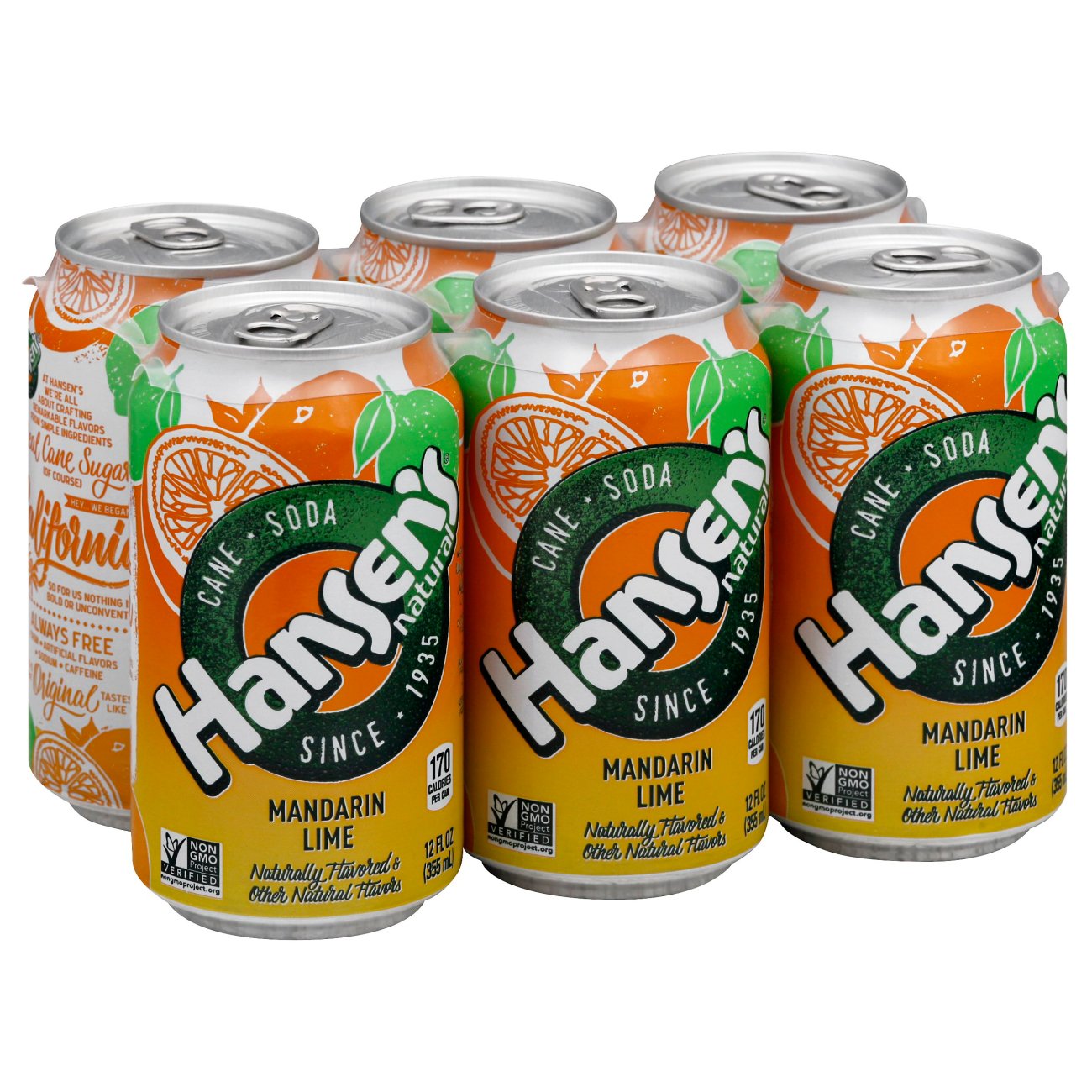 Hansen's Mandarin Lime Soda 12 oz Cans Shop Soda at HEB