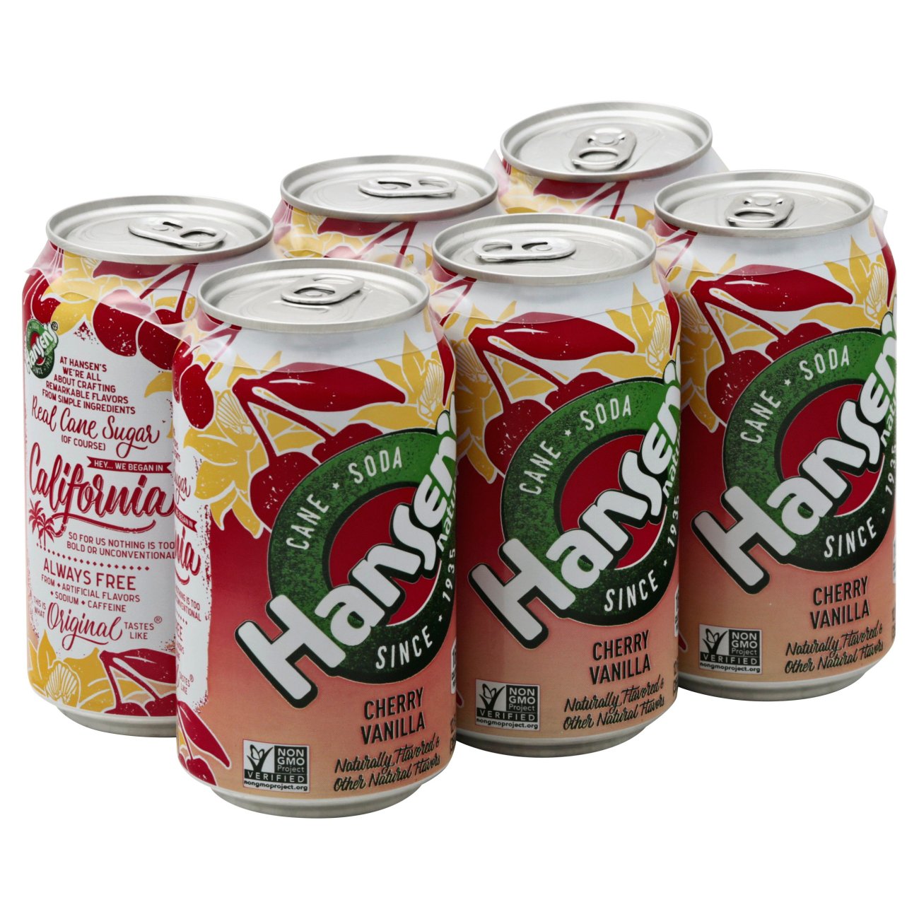 Hansen's Cherry Vanilla Soda 12 oz Cans Shop Soda at HEB