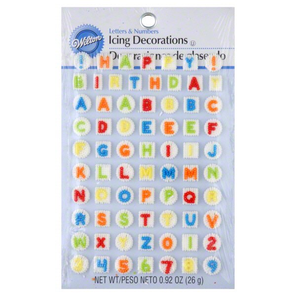 Wilton Letters and Numbers Icing Decorations Shop Icing & Decorations