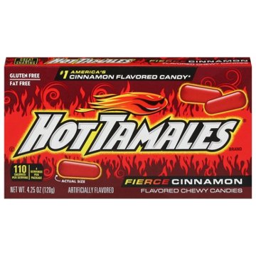 Hot Tamales Fierce Cinnamon Chewy Candy Theater Box, 4.25 oz