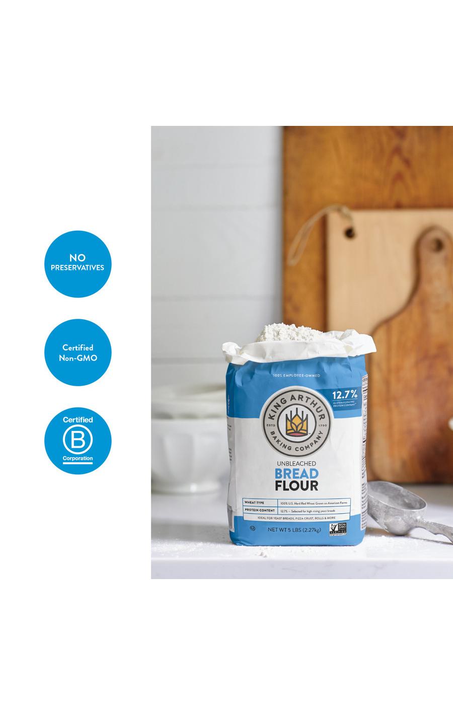 King Arthur Unbleached Bread Flour; image 2 of 5