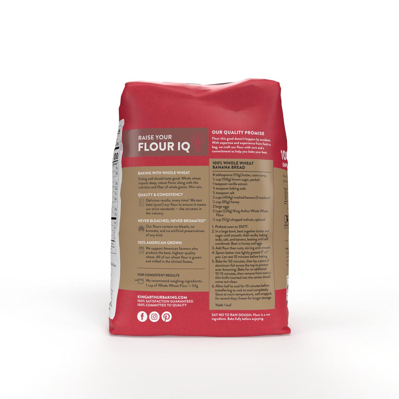 King Arthur 100% Whole Grain Whole Wheat Flour; image 2 of 4