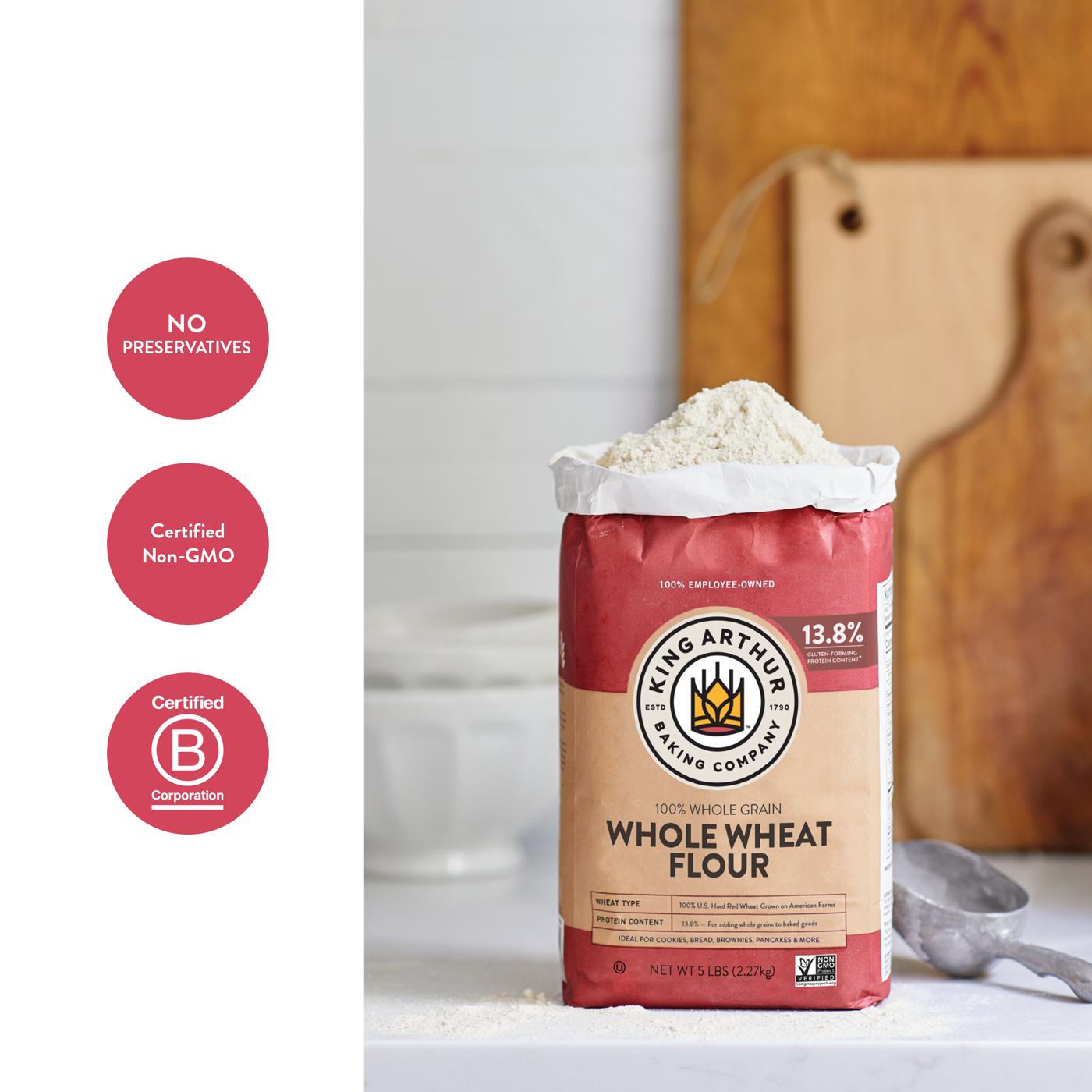 King Arthur 100% Whole Grain Whole Wheat Flour; image 3 of 4