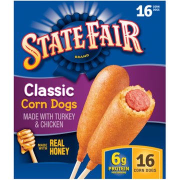 State Fair Frozen Fully Cooked Classic Corn Dogs, 16 ct