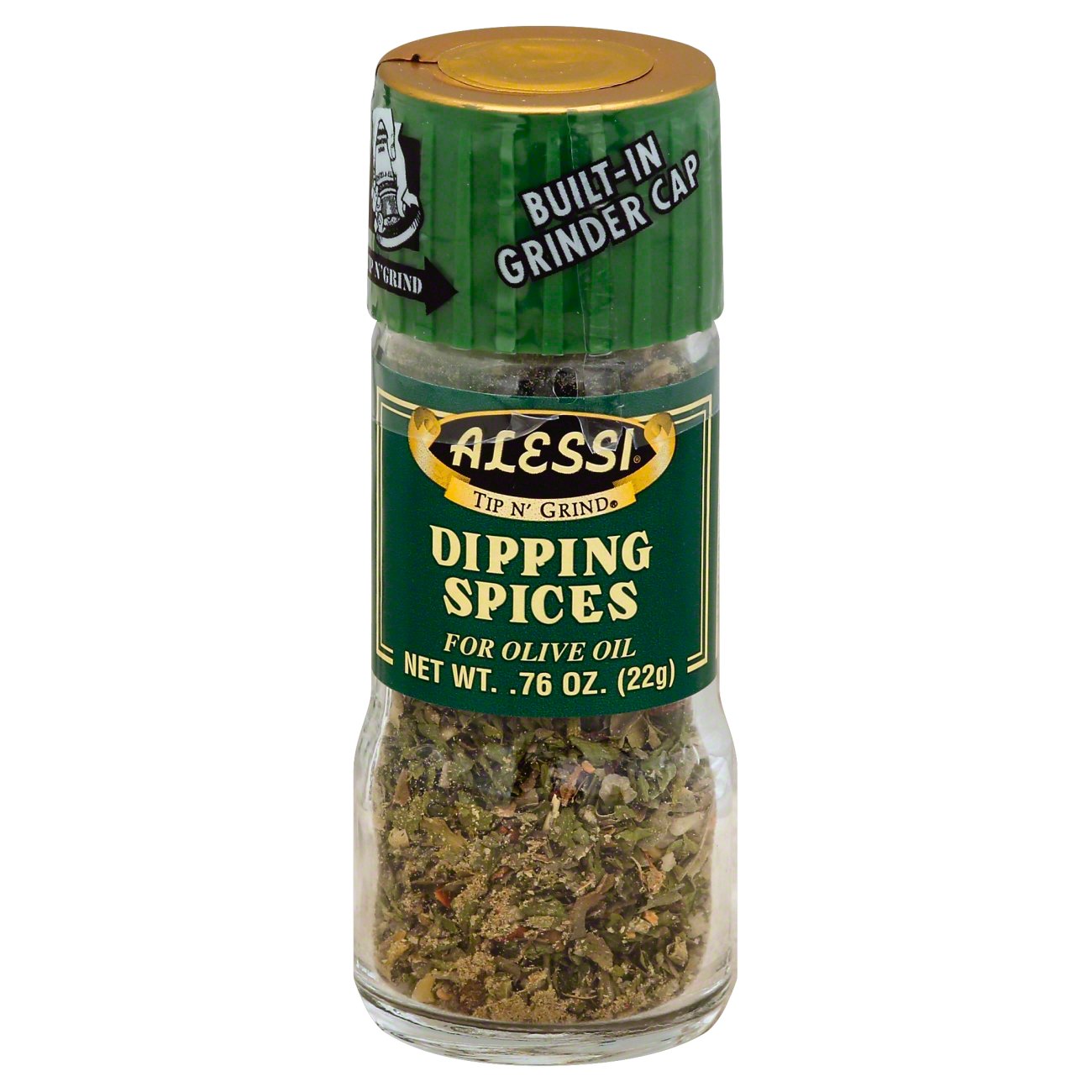 Alessi Tip N' Grind Dipping Spices For Olive Oil, .76 oz | Central