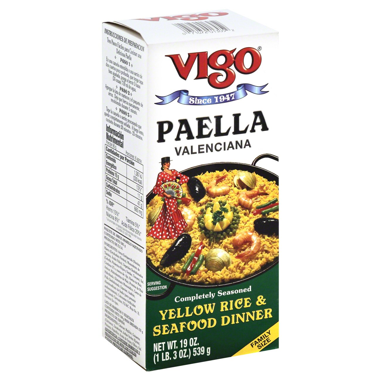 Vigo Paella Valenciana Yellow Rice & Seafood Dinner Family Size Shop