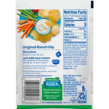 Hidden Valley Original Ranch Dips Mix Packet, 1 oz