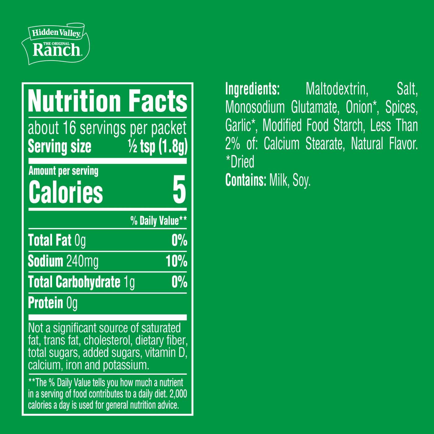 Hidden Valley Original Ranch Dips Mix Packet; image 3 of 12