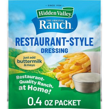 Hidden Valley Buttermilk Ranch Salad Dressing and Seasoning Mix Packet, 0.4 oz