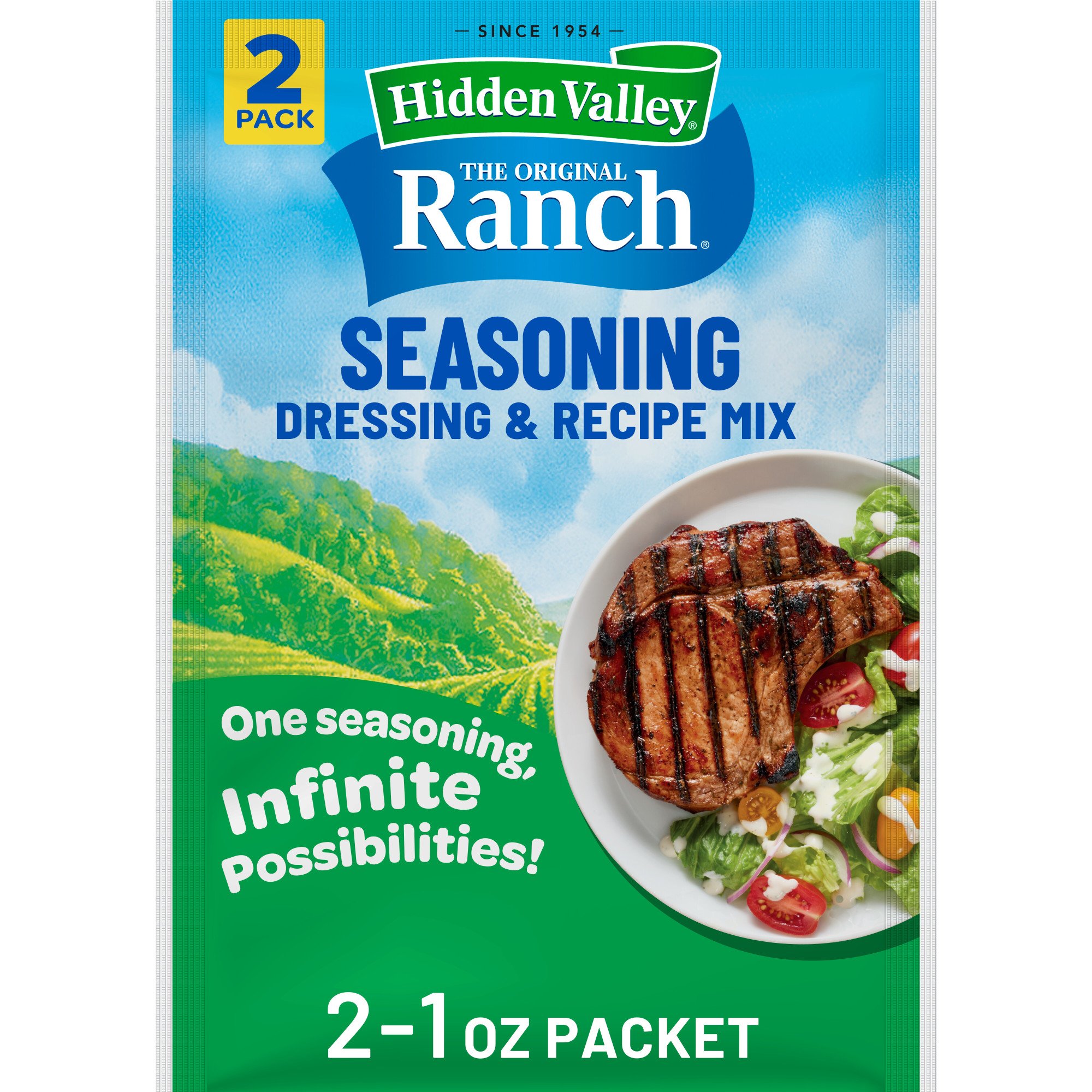 how many ounces in a package of ranch dressing mix