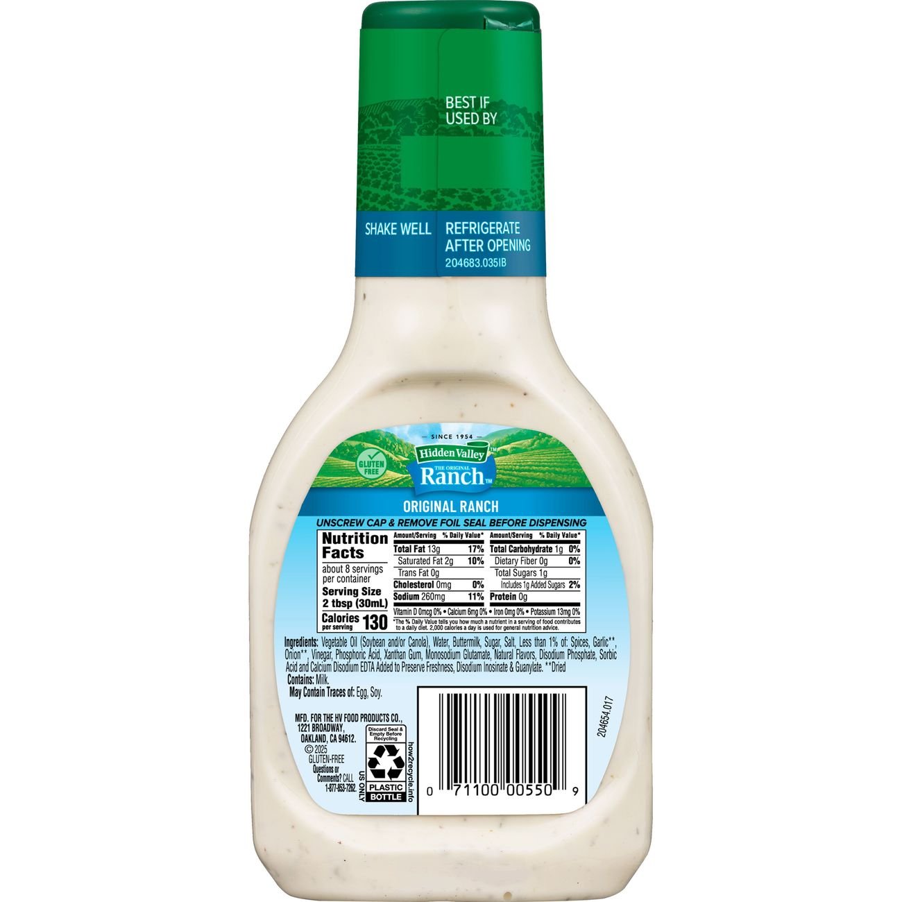 hidden valley dressing 1 Gallon Ranch With a taste thats cool and tangy Hidden Valley Original Ranch Dressing,