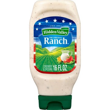 Hidden Valley Original Ranch Condiment and Dressing, Easy Squeeze Bottle, 16 oz