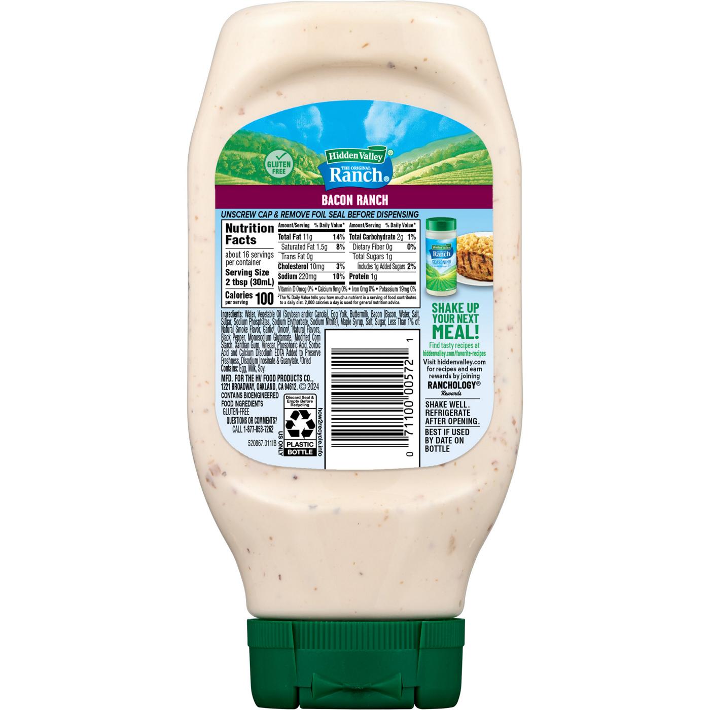 Hidden Valley Bacon Ranch Condiment and Dressing, Easy Squeeze Bottle; image 7 of 15