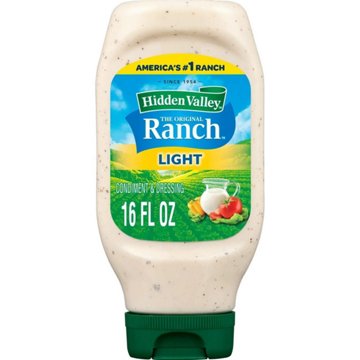 Hidden Valley Light Ranch Condiment and Dressing, Easy Squeeze Bottle