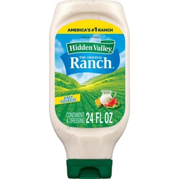 Hidden Valley Original Ranch Condiment and Dressing, Easy Squeeze Bottle, 24 oz