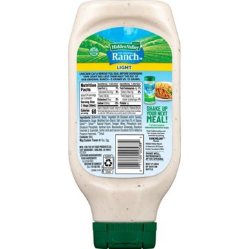 Hidden Valley Light Ranch Condiment and Dressing, Easy Squeeze Bottle