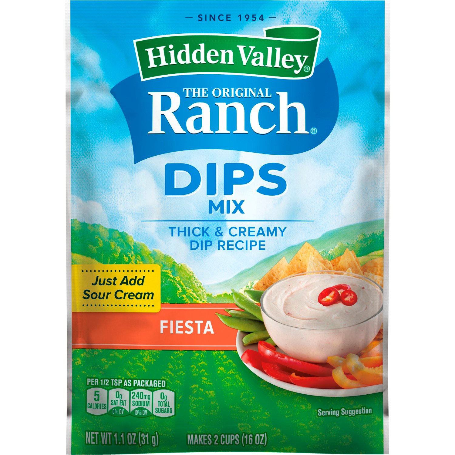 Hidden Valley Fiesta Ranch Dips Mix - Shop Salad Dressings at H-E-B