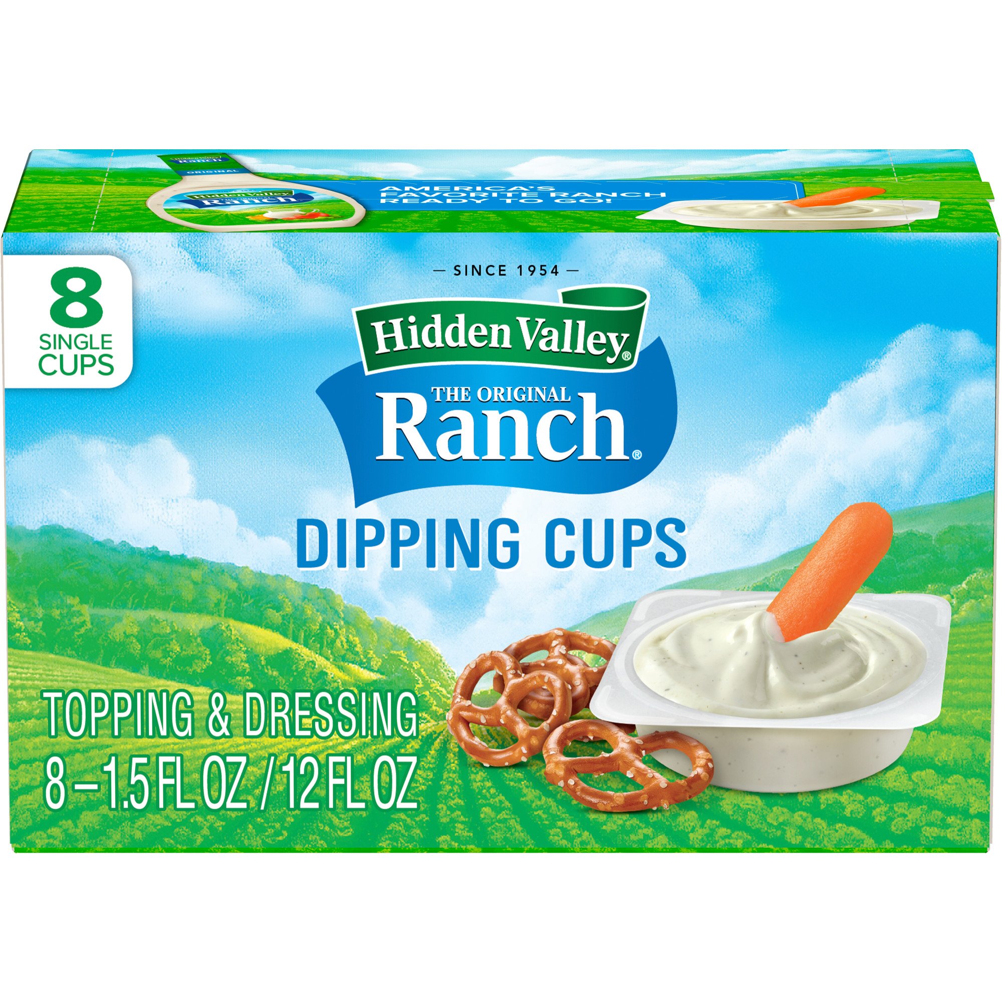 Hidden Valley Original Ranch Dipping Cups Topping & Dressing To Go