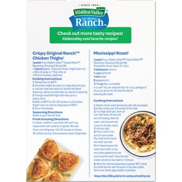 Hidden Valley Original Ranch Salad Dressing and Seasoning Mix Packet, 4 pk