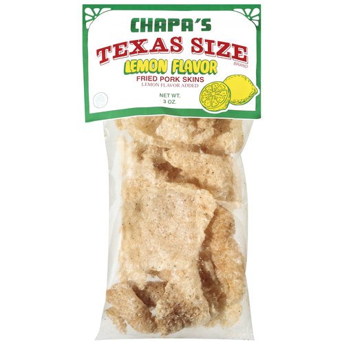 Chapa's Texas Size Lemon Chicharrones Pork Skins Shop Snacks & Candy