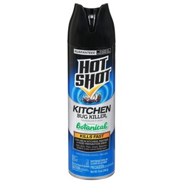 Hot Shot Kitchen Bug Killer With Botanical Insecticides, 14 oz