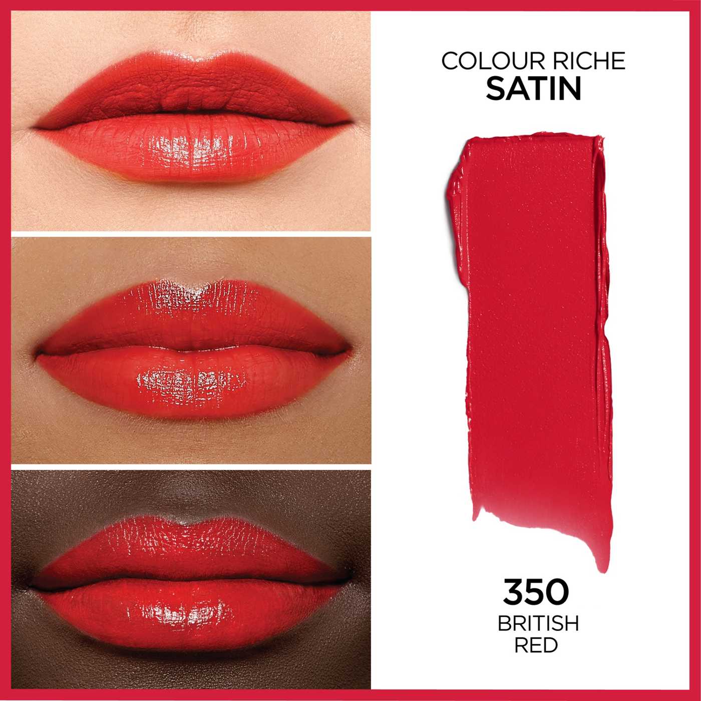 L'Oréal Paris Colour Riche Original Satin Lipstick - British Red; image 4 of 5