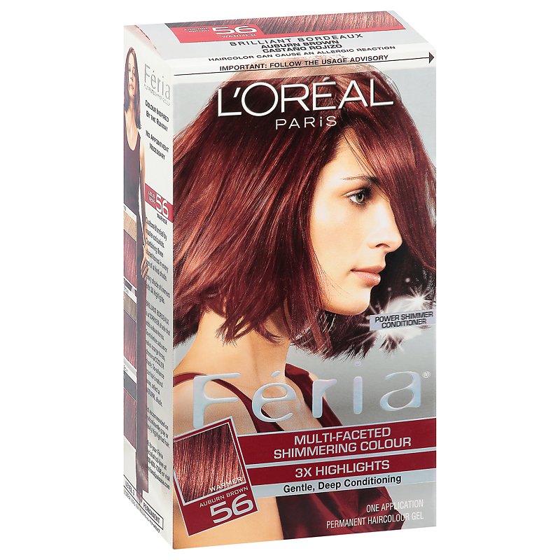 L'Oréal Paris Feria Multi-Faceted Permanent Hair Color - 56 Auburn Brown -  Shop Hair Care at H-E-B