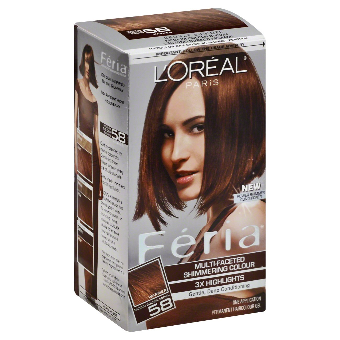 L'Oréal Paris Feria 58 Warmer Medium Golden Brown Permanent Hair Colour ...