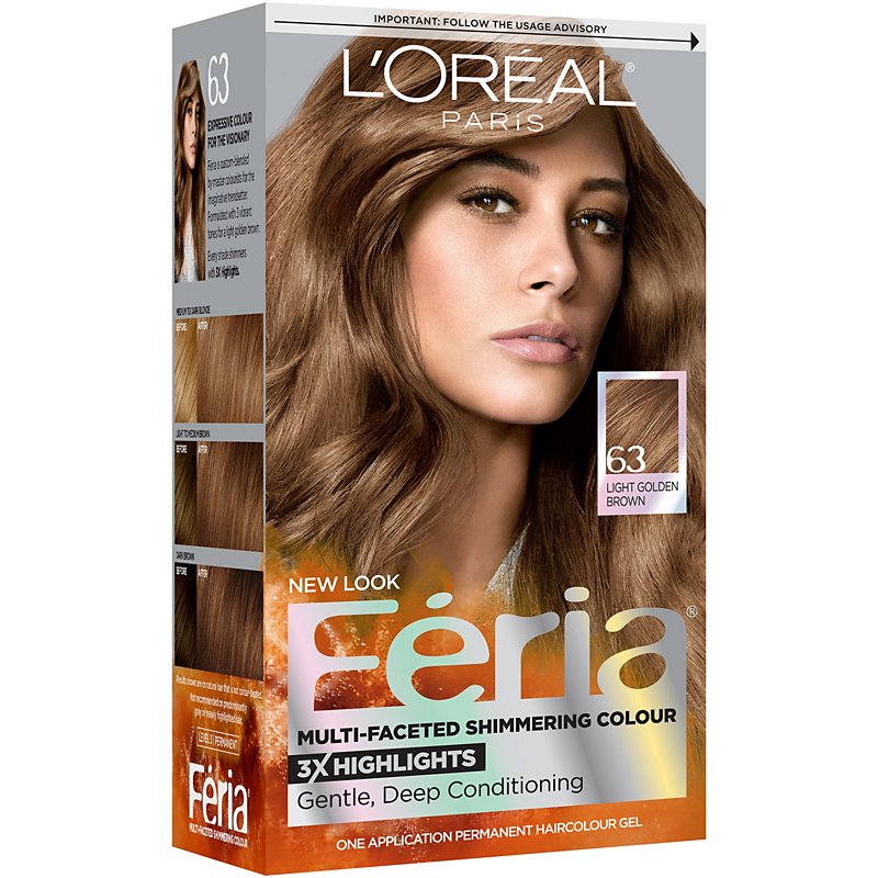 L'Oreal Paris Feria Permanent Hair Color, 63 Sparkling Amber (Light