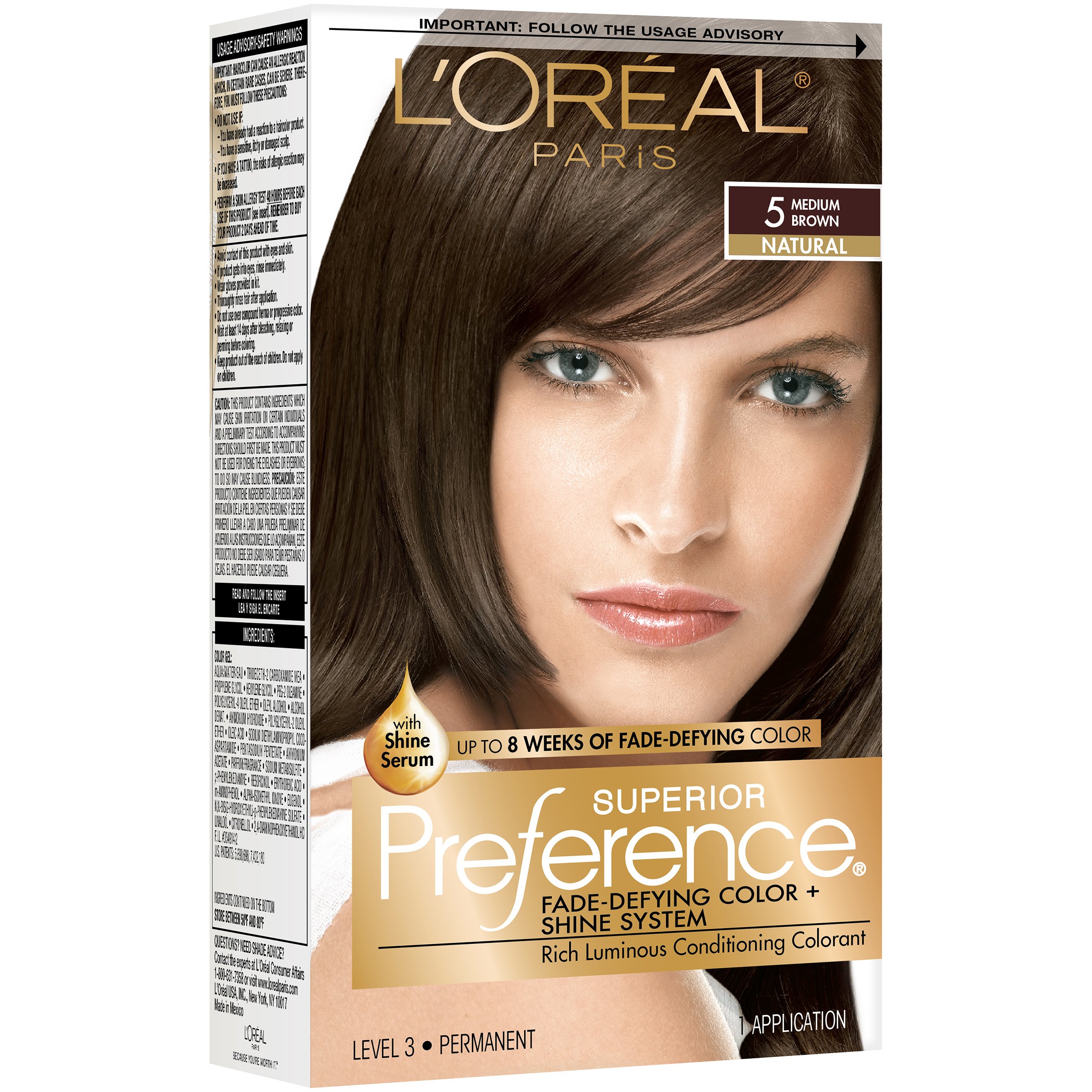 LOréal Paris Superior Preference Permanent Hair Color, 5 Medium Brown -  Shop Hair Color at H-E-B